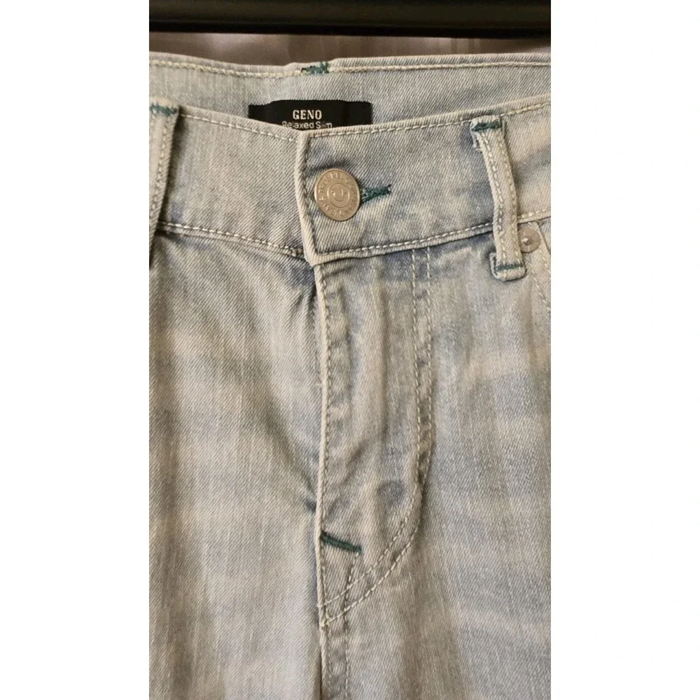 True Religion‎ Men's Jeans Size 29 Geno SN Distressed Slim Fit Light Wash Denim